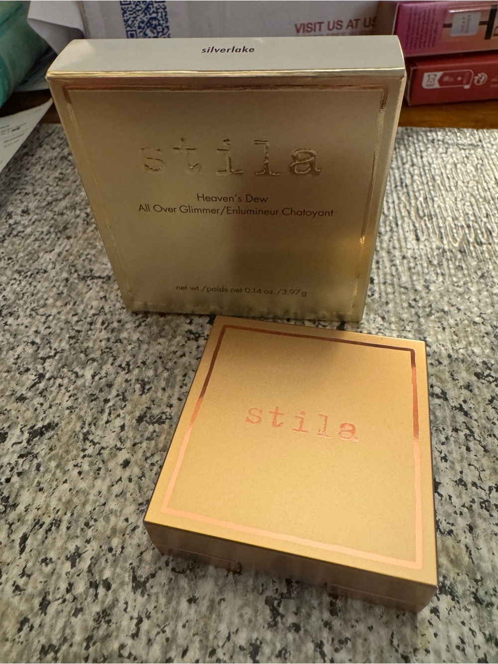 Stila Heaven's Dew All Over Glimmer Highlighter Gold Compact #makeup #summer